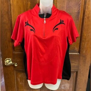 Women’s Vintage Jamie Sadock Golf Tennis Shirt 1/4 Zip Front Zip Large Cotton